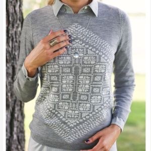 J. Crew Geometric Merino Sweater